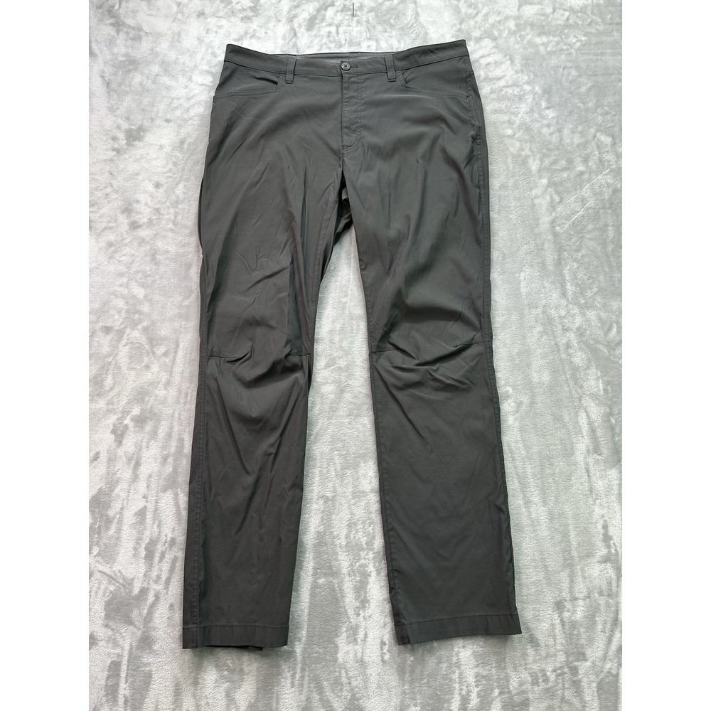 Eddie Bauer Pants Mens 38x34 Tech Pants Grey Hiking Camping Fishing Stretch Walk